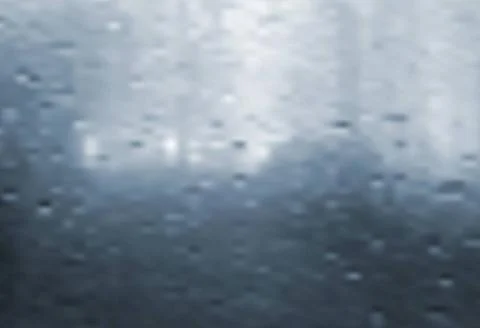 Dark landscape through the wet window. Vector gradient mesh Dark landscape... Stock Photos