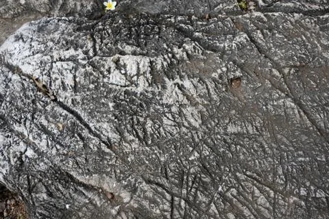 Dark lava stone texture background Stockfoto's