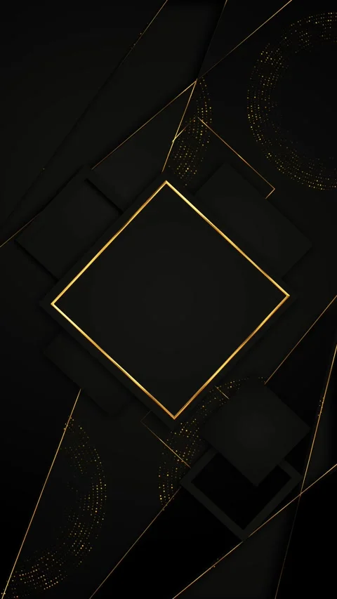 A dark layered composition with metallic gold borders and round dot accents give Stock Footage 341013037