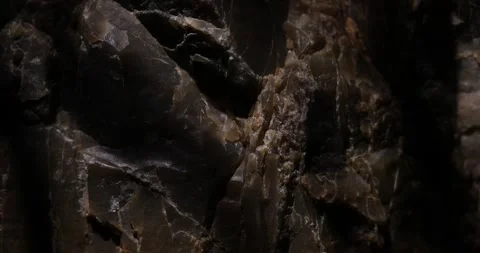 Dark Layered Stone Surface with Natural Textures Stock Footage 293008050