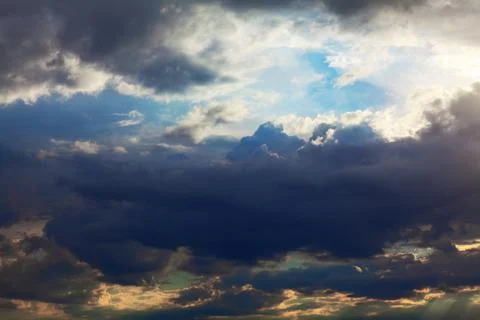 Dark layers of clouds Stock Photos