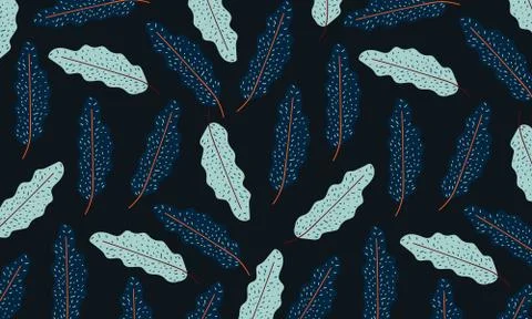 Dark leaves  Patterns Stock-Illustration