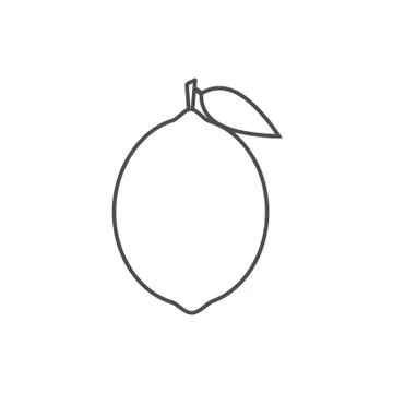 Dark lemon contour Stock Illustration