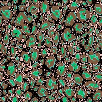 Dark leopard skin pattern Stock Illustration