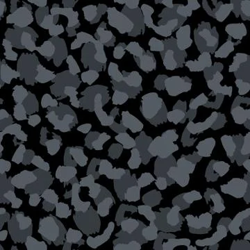 Dark Leopard skin seamless pattern design, illustration on black background. 스톡 일러스트