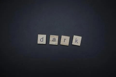 Dark Letters Stock-Fotos