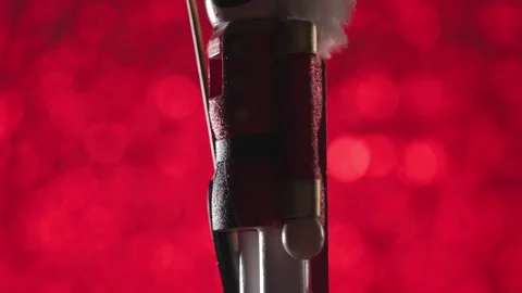 From Dark to Light, the Nutcracker announces the beginning of the festive season Stock Footage 321680477