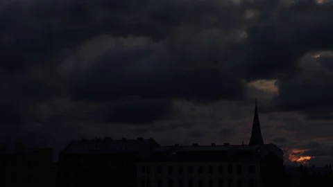 Dark lighting dramatic sky Stock Footage 75453964