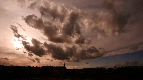 Dark lighting dramatic sky timelapse Stock Footage 74750735