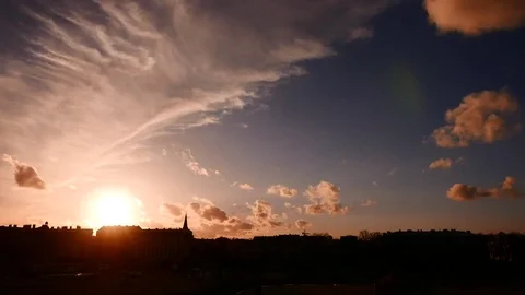 Dark lighting dramatic sky timelapse Stock Footage 74750756