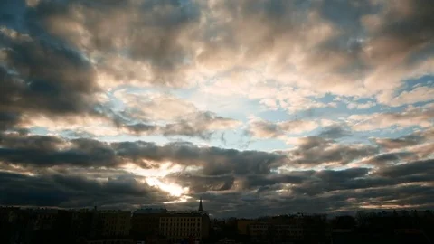 Dark lighting dramatic sky timelapse Video stock 74944351