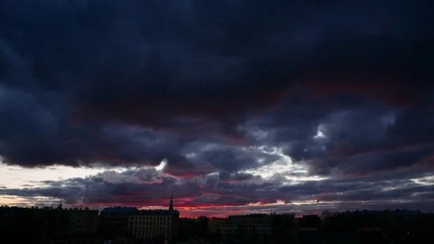 Dark lighting dramatic sky timelapse Stock Footage 74944383