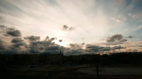 Dark lighting dramatic sky timelapse Stock Footage 75453742