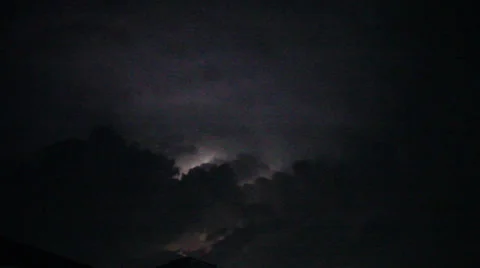 Dark lighting thunder clouds. Stock Footage