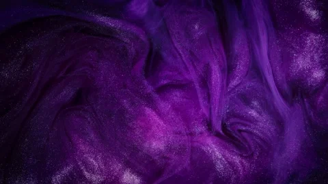 Dark Lilac Dreams. Slow-Motion Ink in Motion on a Dark Purple Acrylic Background Stock Footage 236168530