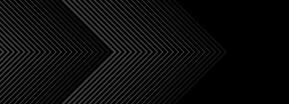 Dark line arrow background. Linear triangle repeated pattern. Thin to thick Stock Illustration
