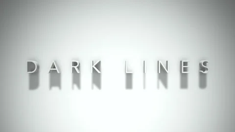 Dark lines 3D title animation with shadows on a white background Stock Footage 297388739
