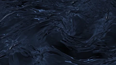 Dark liquid surface with rippling waves, abstract motion background animation Stock-Footage 327749488