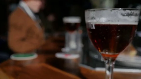 Dark local Beer, Amsterdam Bar Stock Footage 74166372