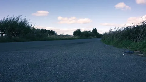 Dark lonely empty road Stock Footage 346772372