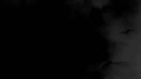 Dark Low Contrast Smoke Clouds on Black Background — Ominous Storm Atmosphere 動画素材 337171198