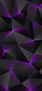 Dark low poly smartphone wallpaper. Abstract geometric background triangles Stock Illustration