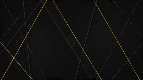 Dark luxury geometric black layered panels, diagonal golden lines, soft shadows, Stock Footage 340416264