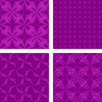 Dark magenta seamless pattern background set 스톡 일러스트