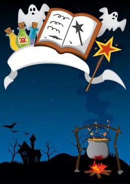 Dark magic poster Stock Illustration