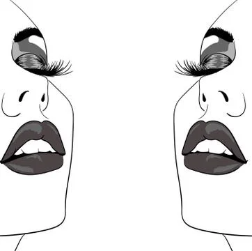 Dark make up template Stock Illustration