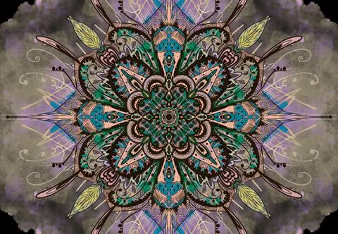 Dark Mandala 스톡 일러스트