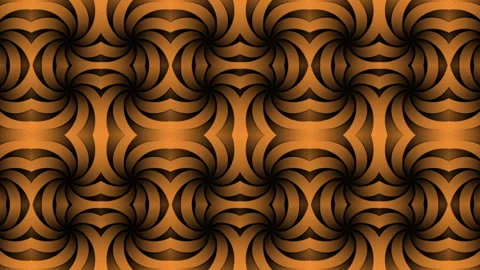 Dark mandala orange swirling patterns in a seamless design Stock Footage 296657031