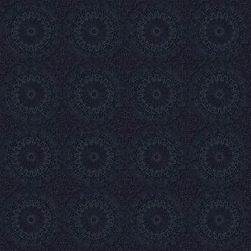 Dark Mandala Pattern, Repeating Design, Textile, Background, Wallpaper Stock Illustration