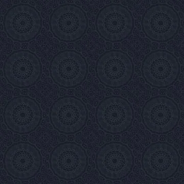 Dark Mandala Pattern Seamless Texture Background Design Stock Illustration