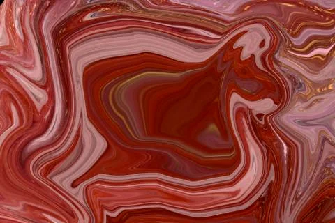 Dark marbling texture design. Red marble pattern. Fluid art. Illustrazione stock