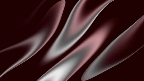 Dark maroon metallic liquid waves motion background with silver highlights, cin Stock Footage 339263888