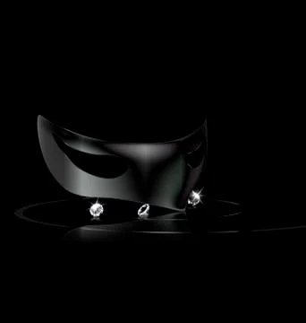 Dark mask and crystals Stock Illustration