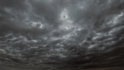 Dark massive mysterious clouds after storm - timelapse video - loop video 動画素材 255299554