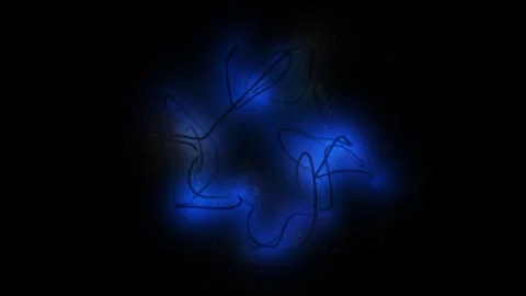 Dark Matter and Enerrgy String Theory Floating Strings Stock Footage 250363054