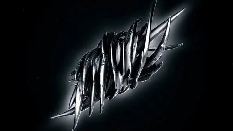 Dark matter in black fluid pulsing and moving closeup footage. Abstract Black Stock Illustration