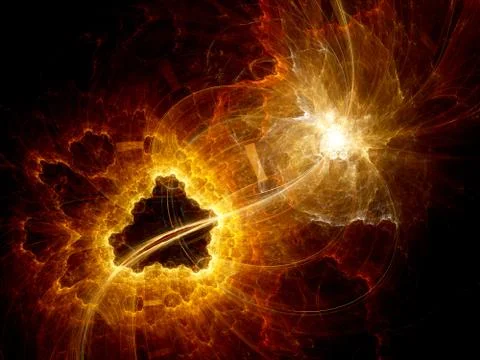 Dark matter explosion in space Stock Illustration