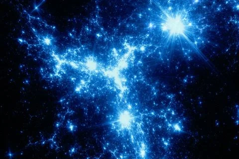 Dark matter in space Stock Illustration