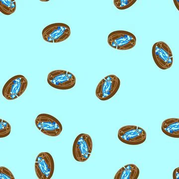 Dark matter unsolved mystery isometric icon seamless pattern Stock Illustration