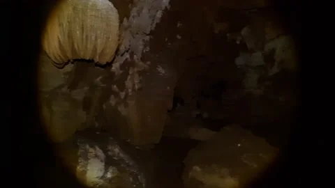 Dark Mayan Cave Exploration in Belize, Central America. Stock Footage 230769902