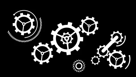 Dark Mechanical Bloom Stock Footage 335633145