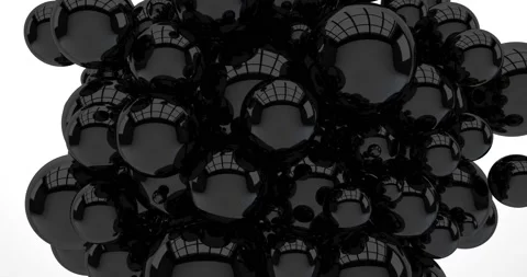 Dark metalic bubbles Stock Footage 196133150