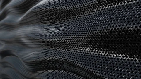 Dark metallic chain armor soft background loop Video stock 70906593