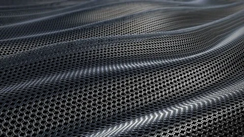 Dark metallic chain armor soft background loop Stock Footage 70907383