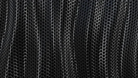 Dark metallic chain armor wave background loop Stock Footage 70906736