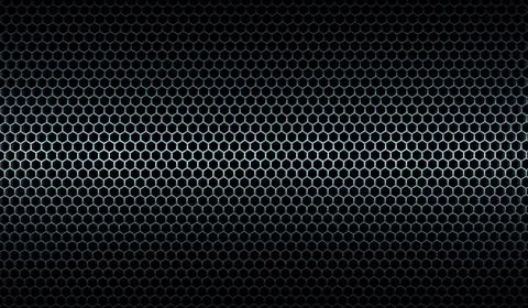 Dark metallic hexagonal grid background with a gradient effect 스톡 일러스트